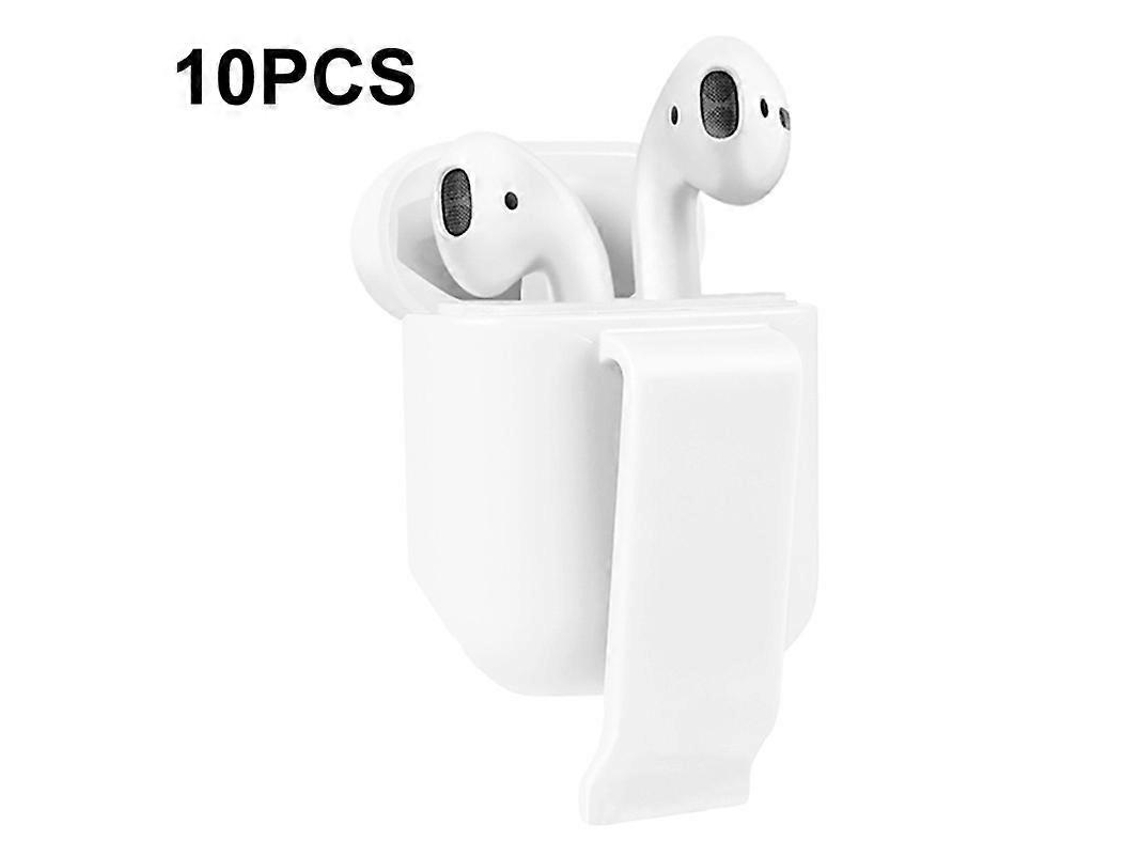Juego de 10 fundas protectoras portátiles para auriculares con clip para la cintura, compatibles con AirPods 2. GIECY