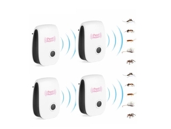 Set de 4 Unidades de Repelente Ultrasónico Repelente Electrónico Antimoscas Mosquitos Cucarachas Ratones Ratas