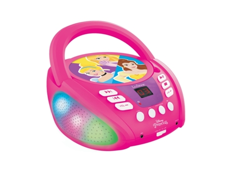 Reproductor de CD DISNEY Bluetooth Princesas Disney con luces y USB