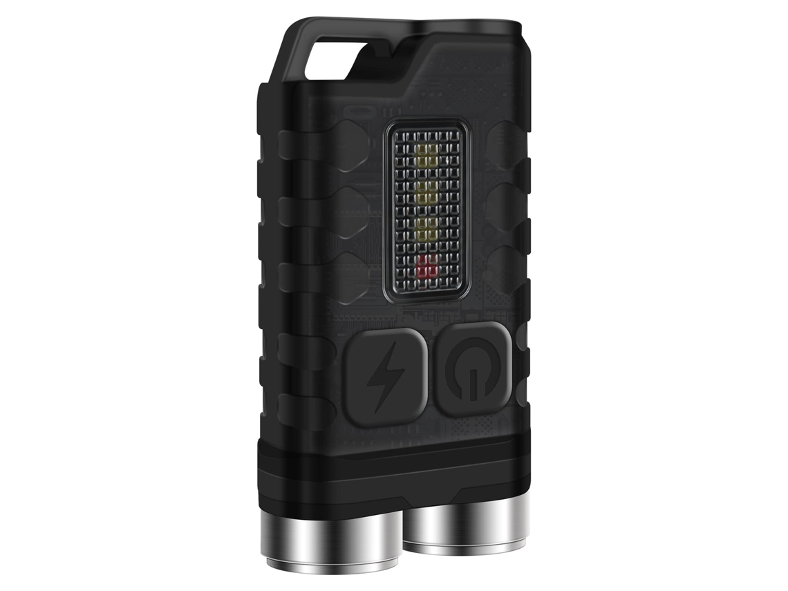 Linterna LED V3 pequeña y potente, súper brillante, 10 modos, USB-C, resistente al agua IP65, linterna magnética, clase energética A+++
