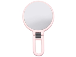 2026-espejo De Maquillaje Doble Lado 15x Magnificación Plegable Rotatorio Portátil Rosa