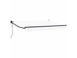 Toldo eléctrico retráctil Vidaxl, blanco, 3,5 x 2 m