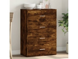 Aparador De Madera De Ingeniería Roble Ahumado 60x31x84 Cm
