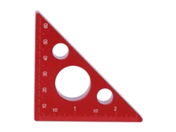 Regla Triangular Rectangular De Aleación De Aluminio De 2 Pulgadas/6 Cm - Herramienta De Medición Para Carpintería Y Ebanistería.
