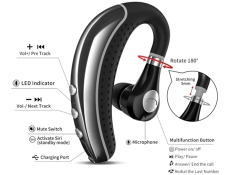 Auriculares Bluetooth V5.0 Auriculares Bluetooth con micrófono y tecla de silencio Auriculares inalámbricos con reducción de ruido comerciales para...