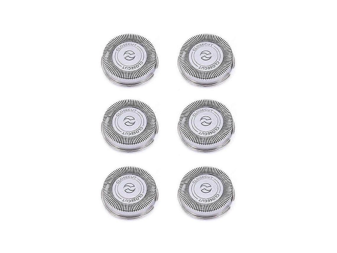 Paquete De 6 Cabezales De Afeitado De Repuesto Sh30 Para Máquinas De Afeitar De Las Series 3000, 2000, 1000 Y S738 Con Cuchillas Afiladas Y Duraderas.