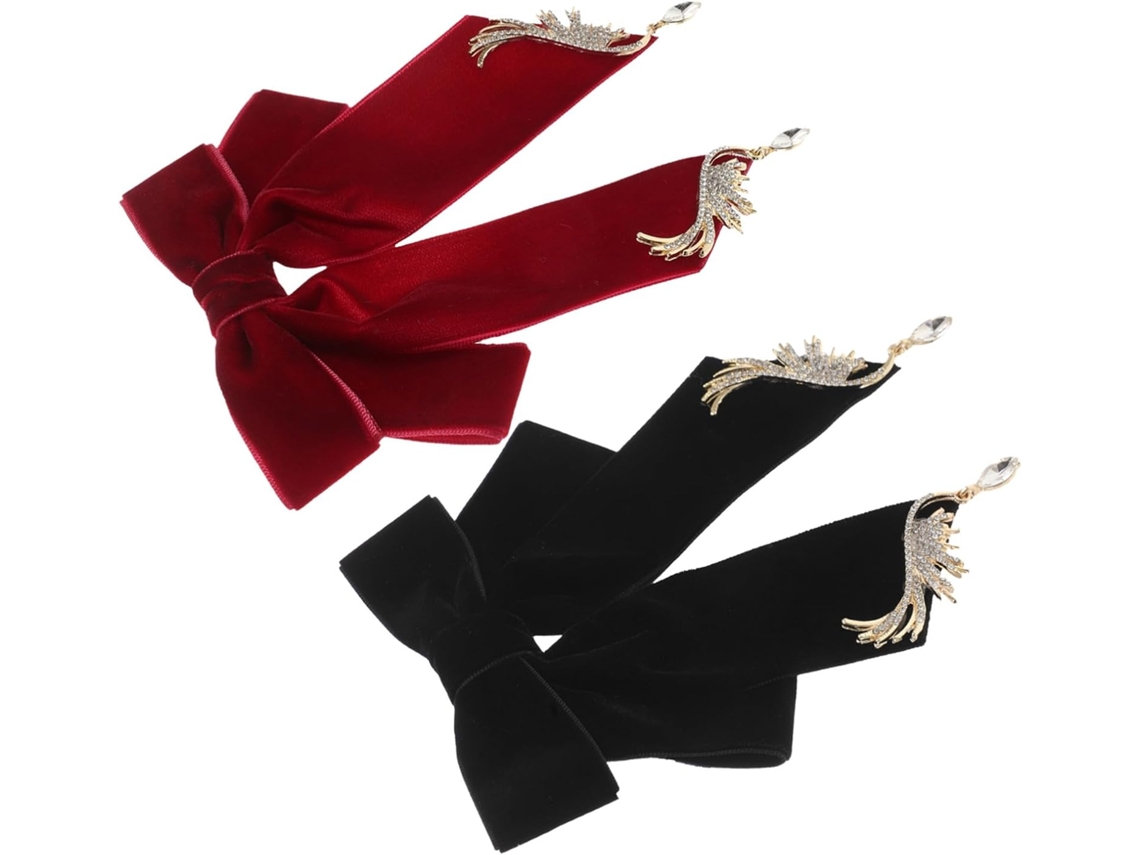 Conjunto De 2 Broches Vintage Com Laço Pré-amarrado, Em Liga Metálica, Para Homens E Mulheres.