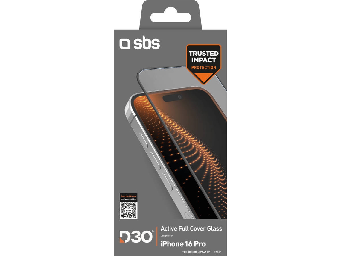 Protector de Pantalla SBS iPhone 16 Pro (Transparente)