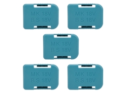 Soporte De Almacenamiento Para Baterías Bosch Y Makita De 18 V Con Ranura Para Cinturón, 5 Piezas, Color Cian.