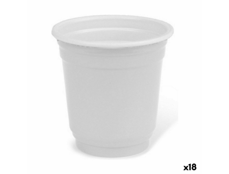 Set de Vasos de Chupito Reutilizable Blanco Plástico 72 Piezas 50 ml (18 Unidades) ALGON