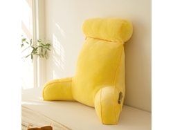 Cómoda Almohada De Lectura, Almohada De Respaldo Con Almohada Cervical Desmontable,amarillo/75x55cm Gertiz