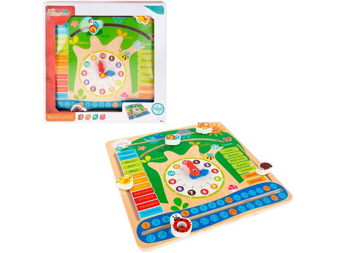 juego Educativo CB TOYS Reloj calendario educativo de madera (5 años)