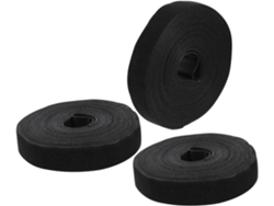 Clips Negros, 3 Rollos De Poliéster, Organizador De Cables Reutilizable