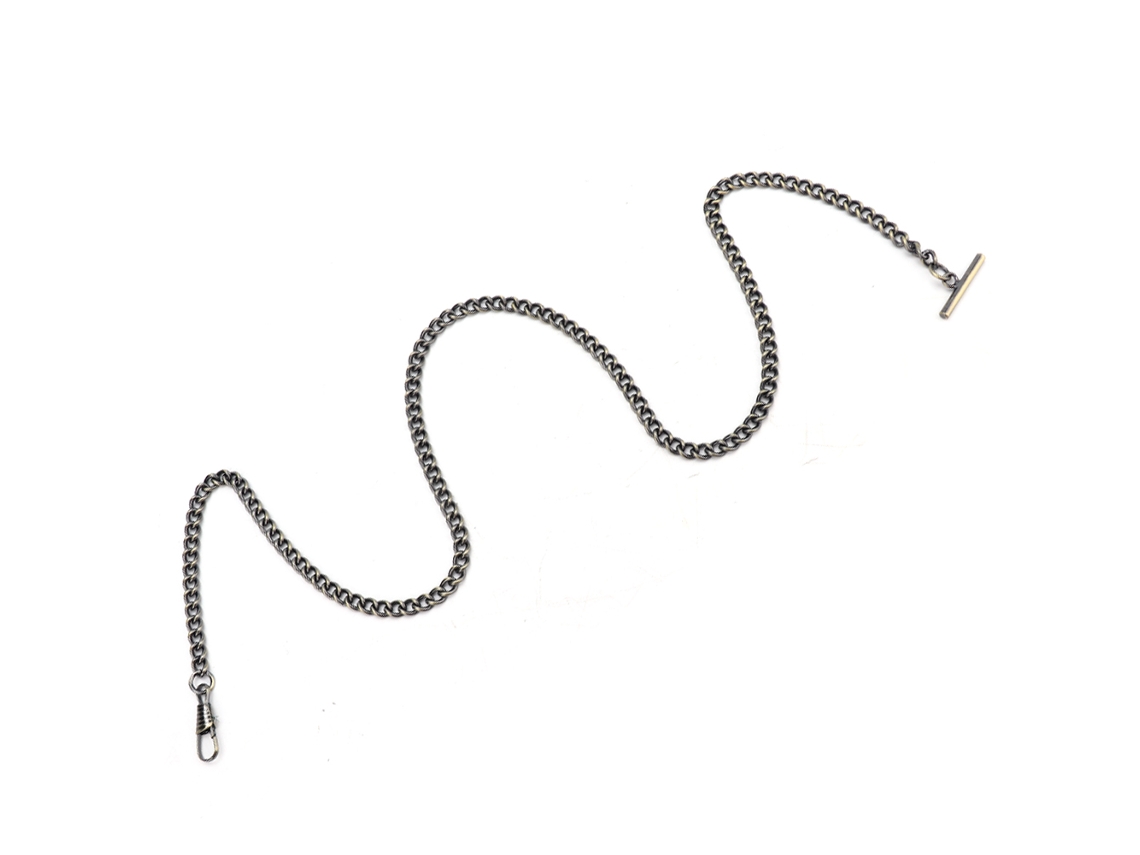 Cadena De Metal Retro Para Reloj De Bolsillo Con Pasador En T, 65 Cm, Color Bronce.