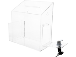 Caja De Donaciones De Acrílico Transparente Con Cerradura, Urna Compacta Para Oficinas Y Escuelas.