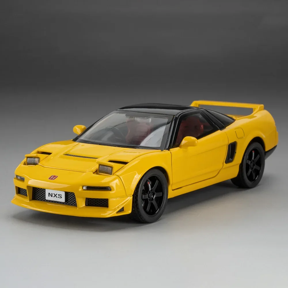 (nsx Amarillo) 1:32 - Coche deportivo en miniatura - Metal fundido a presión - Puertas que se abren