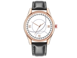 Reloj De Pulsera Sencillo De Moda Para Mujer Con Esfera De Poliuretano Y Movimiento De Cuarzo Blanco Y Negro.