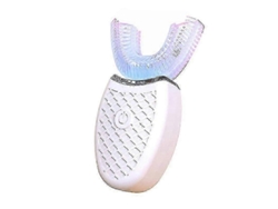 Cepillo de dientes eléctrico ultrasónico GOKOCO en forma de U con cerdas de nano silicona de 360°, descarga USB automática para adultos.
