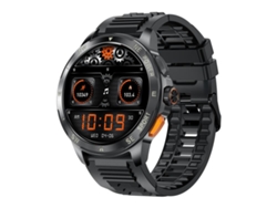 Reloj inteligente con monitorización de oxígeno en sangre, presión arterial, frecuencia cardíaca y ejercicio (silicona negra)