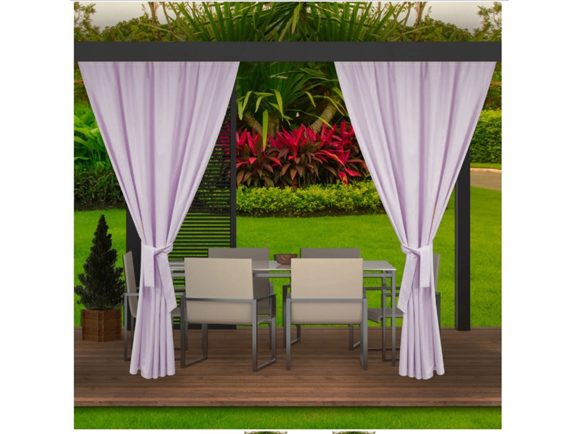 Cortinas Exterior 2x 155x200cm Cortina Morada para Pérgola Impermeable Cortina exterior para terraza Cortina parasol para balcón