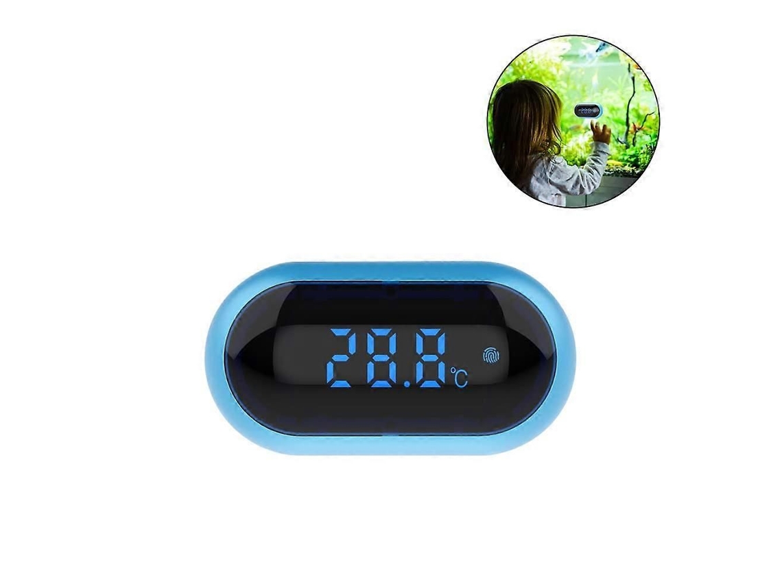 Termómetro de protección, termómetro digital de protección de agua, termómetro con pantalla LED para confort, terrario y aviario GOKOCO