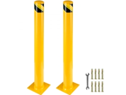 Poste de seguridad de acero Q235 de 107 cm con base soldada Tekmaquinas