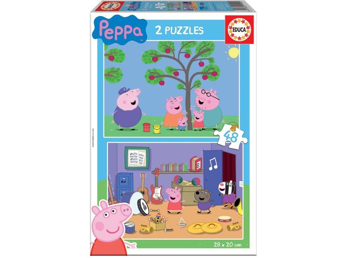 Puzzle EDUCA 2X48 Peppa Pig (Edad Mínima: 3 Años - 96 Piezas)