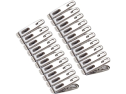 2026-20 Pinzas De Ropa De Metal Acero Inoxidable 4.5cm Pequeñas Multiuso Para Cordones Toallas Calcetines (plata)