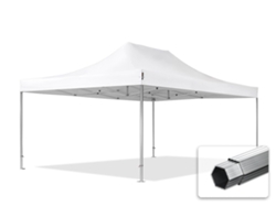 Carpa plegable 4x6m, aluminio profesional 50mm, color blanco