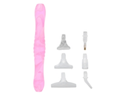 Bolígrafo portátil Kkml-Plus para pintar con diamantes de imitación para decoración de uñas DIY con punta de repuesto - Rosa