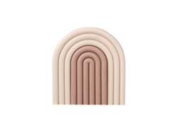 Tapete de silicona beige resistente al calor para cocina y mesa.