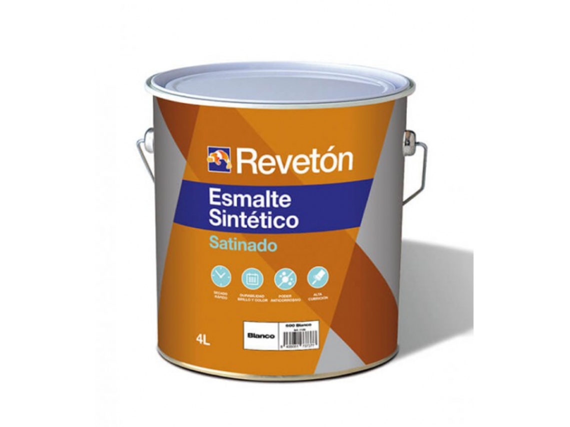 Reveton Esmalte Satinado Blanco 4 Lt