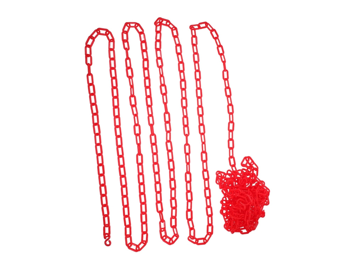 Cadena De Plástico Roja De 10 M, Fácil Montaje, Resistente A La Intemperie Para