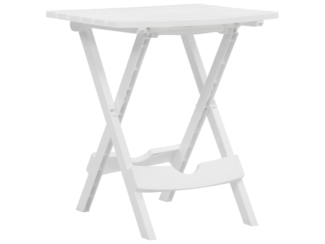 Mesa de jardín LOVELY HOME plegable en color blanco (45,5 x 38,5 x 50 cm)