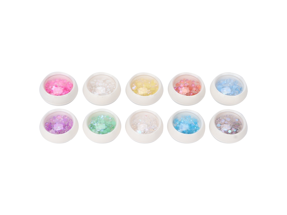 Tallos De Perlas Sintéticas Semicirculares De Tamaños Variados Para Decoración De Uñas Y Fabricación De Joyas.
