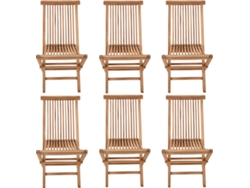 Conjunto De Sillas De Exterior BENEFFITO Salento Castaño (90 x 45 x 40 cm - Teca)
