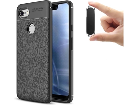 Carcasa y Soporte Google Pixel 3xl Rugged Leather Negro