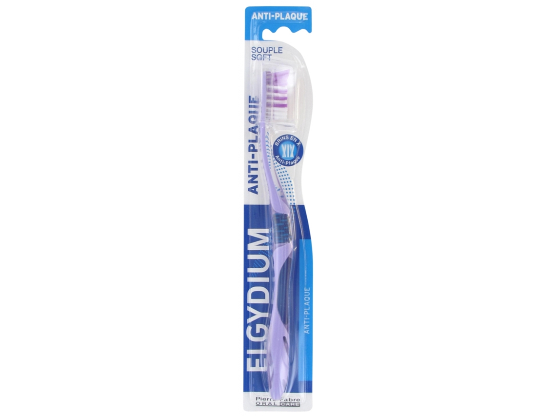 Cepillo de Dientes Suave Antiplaca Color: Blanco ELGYDIUM