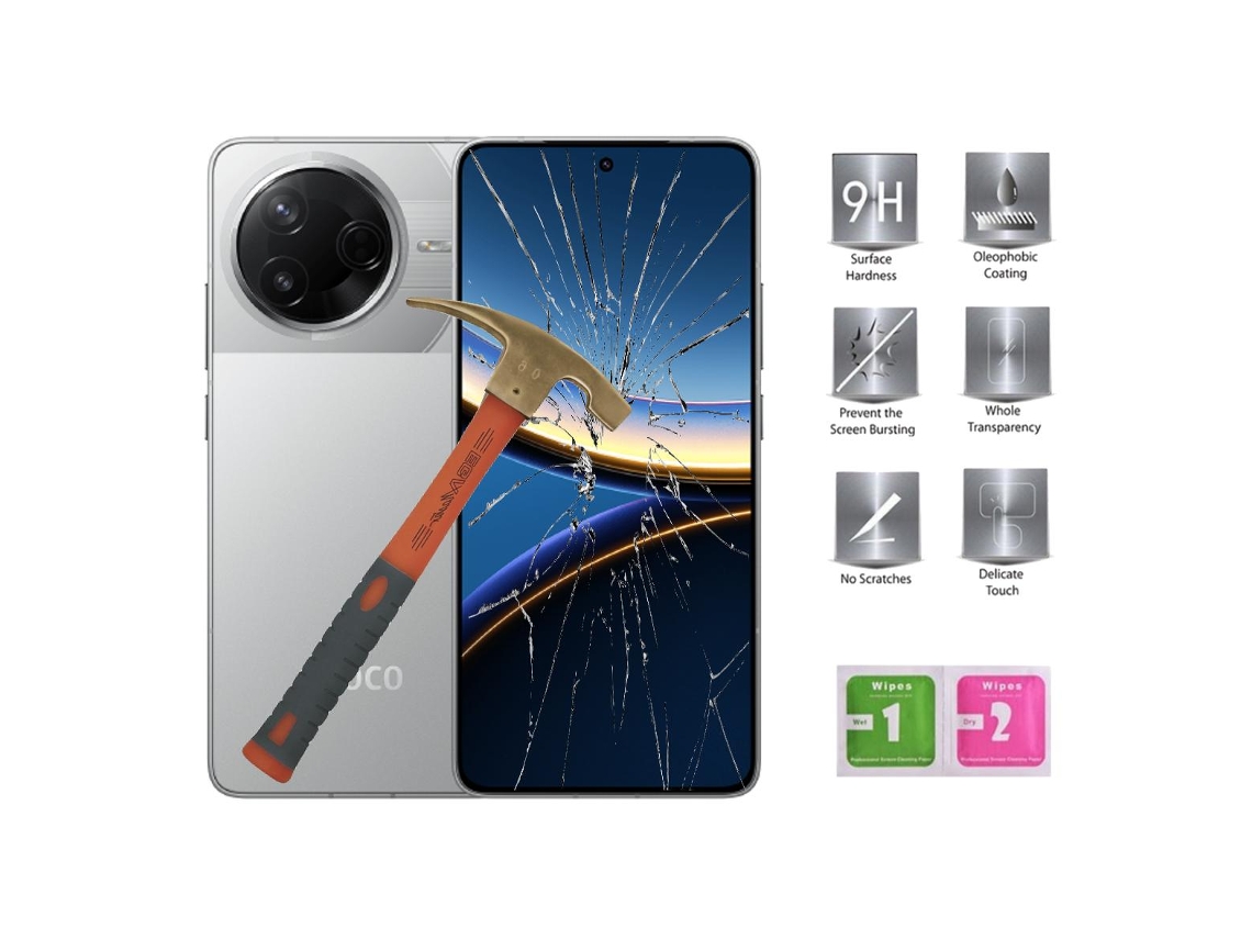 Protector Pantalla Para Xiaomi Poco F7 Pro (5g) Cristal Templado Ptc Movilear