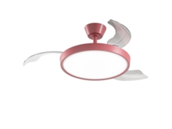 Ventilador de techo Perenz 7196 R CT rojo con luz Ø 106 cm, 3 aspas, 6 velocidades, motor DC de 40 W, silencioso