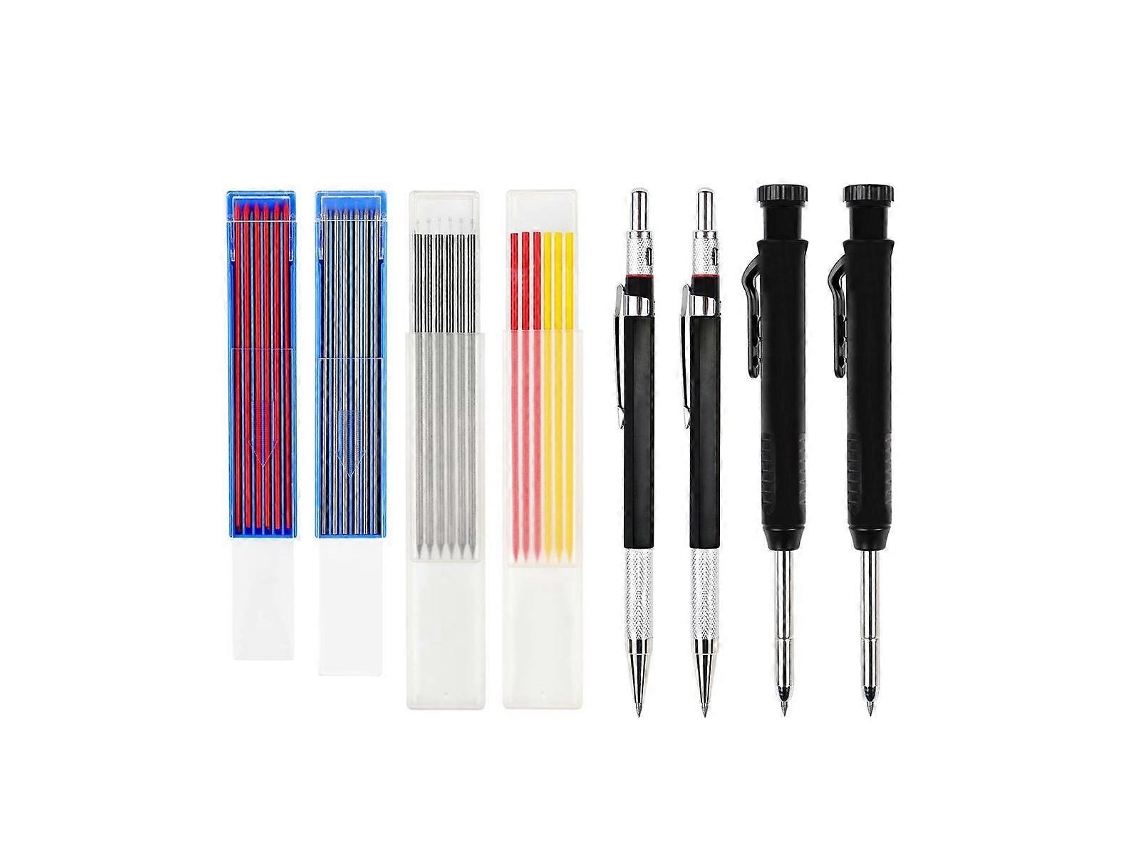 36pcs Carpenter Pencil, Mechanical Carpenter Pencils Kit With Carpentry Mechanical Pencil Deephole