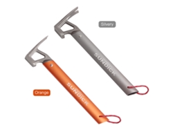 Martillo de camping de acero inoxidable con extractor de estacas
