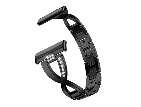 Correa para Fitbit Versa 3 / Sense Universal Diamond Metal Watch Band Negra VENISYMLIS