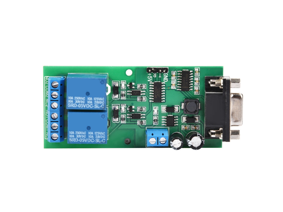 Veloriskku-módulo De Relé De Controle Remoto Rs232 Uart Porta Série Yye-2 Para Interruptor Controlado Por Mcu Pc
