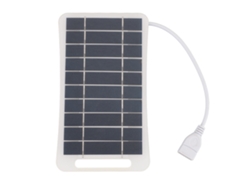 Panel solar USB de 5 V y 5 W, profesional, de silicio monocristalino de alta eficiencia, cargador portátil para camping, viajes y actividades al aire libre.