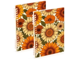 Besportble Juego De Girasoles Y Naranjas Y Polipropileno 21,1 X 14,5 Cm 21 X 14 Cm Encuadernador Flexible D...