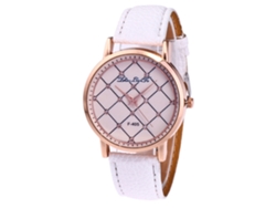 Reloj Casual Para Mujer, Estilo Coreano, Correa De Cuero, Movimiento De Cuarzo, Blanco F405-a