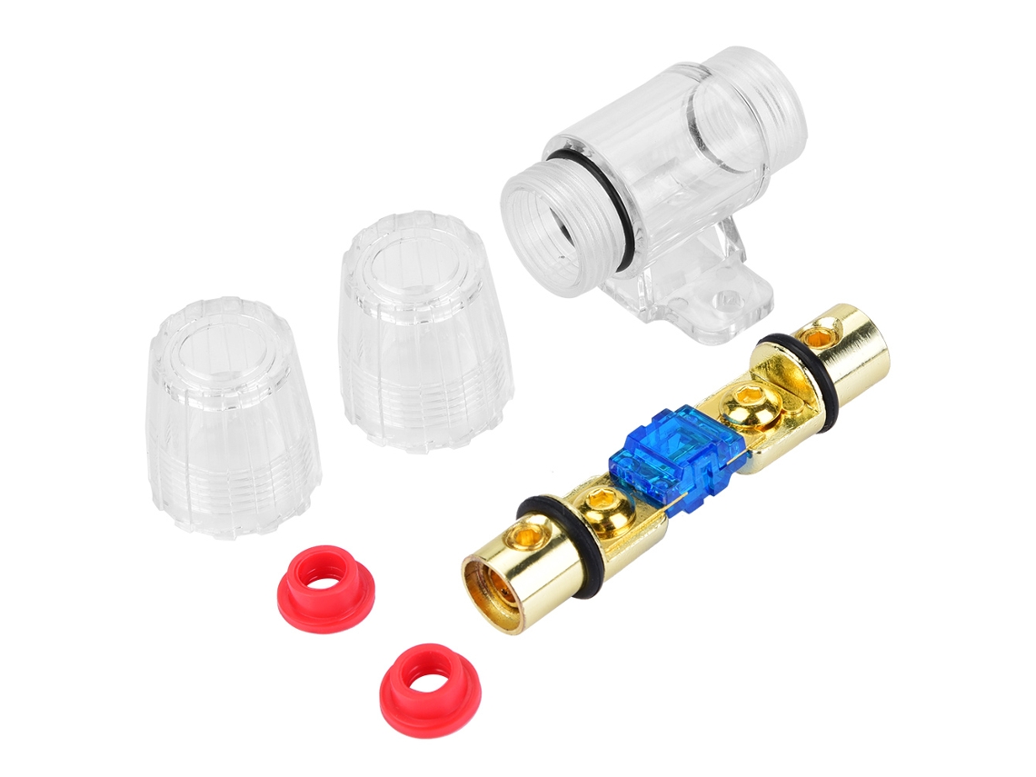 Veloriskku-Fusíveis Bloco de Distribuição 1 Entrada 1 Saída Fusíveis Suporte para Áudio de Carro 4/6/8 Calibre 32v 60a