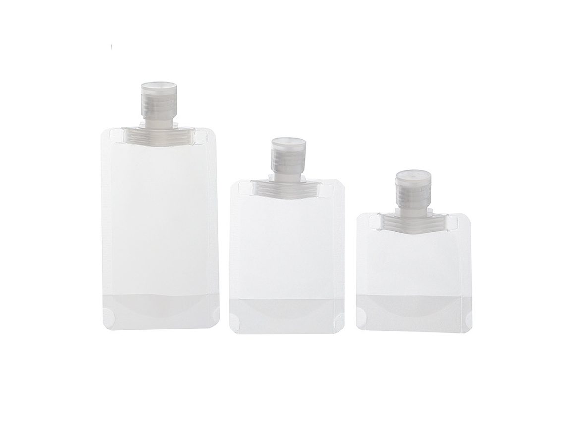 Cinco Botellas Cosméticas Desechables Portátiles, Adecuadas Para Viajes Y Uso De Lociones.