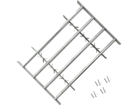 vidaXL Reja de seguridad ajustable ventana con 4 barras 700-1050 mm
